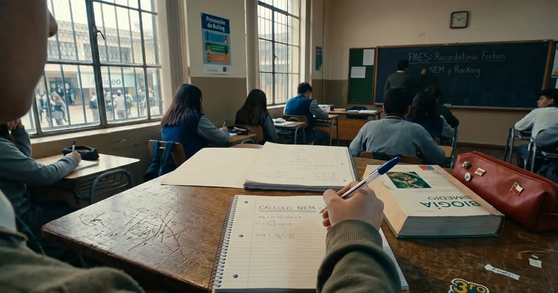 sala de clases en un colegio chileno