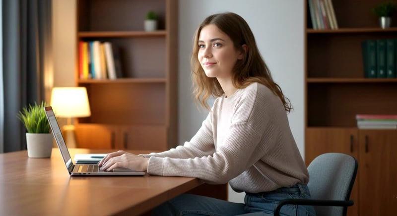 alumna en su matrícula online