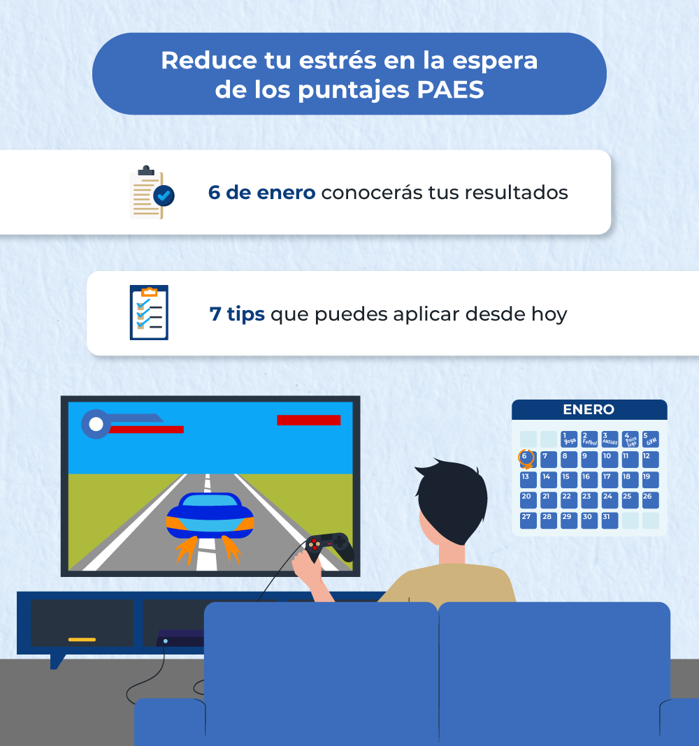 Calendario sobre resultados de la PAES